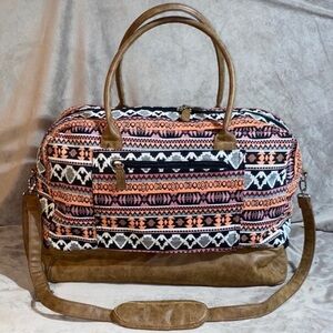 My Mealivos Canvas Weekender Overnight Travel/Carry On/Duffel Tote w/Shoe Pouch